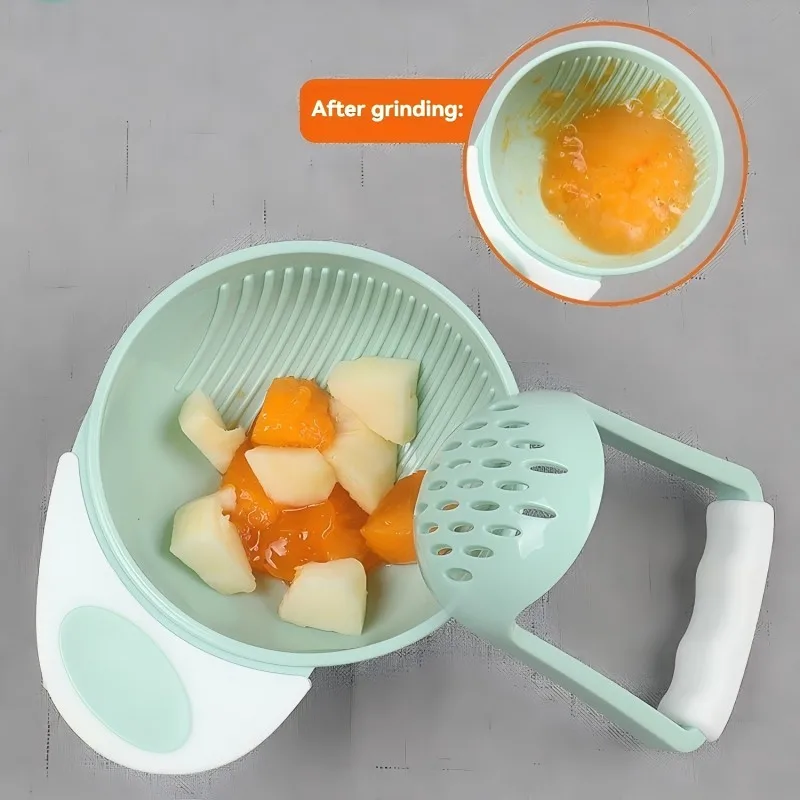 

Baby Food Grinder & Manual Fruit Mill - 2-Piece Puree Maker Set with Mash Bowl, BPA-Free & Easy Clean for Infant Weaning, Toddle
