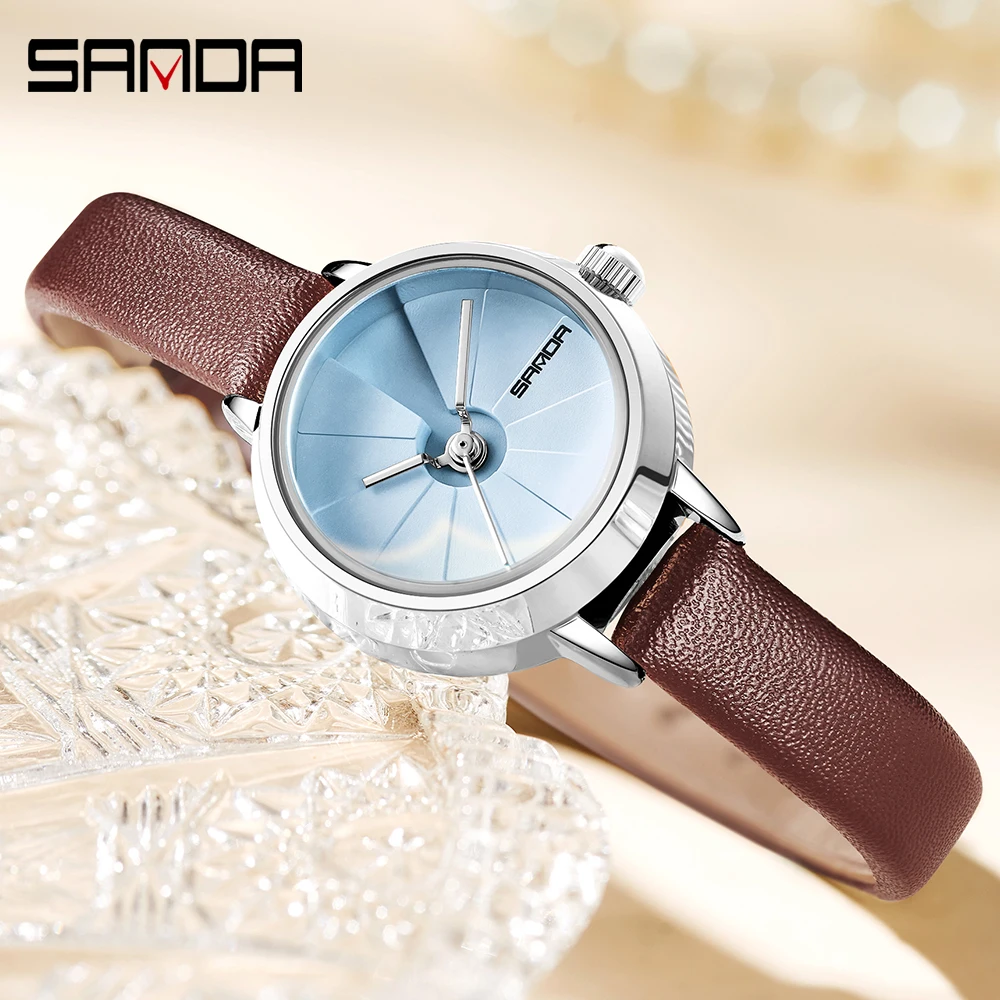 SANDA New 1113 Women's Quartz Watch Personalized And Creative Compact And Versatile Waterproof Women's Quartz Watch Gift 2025