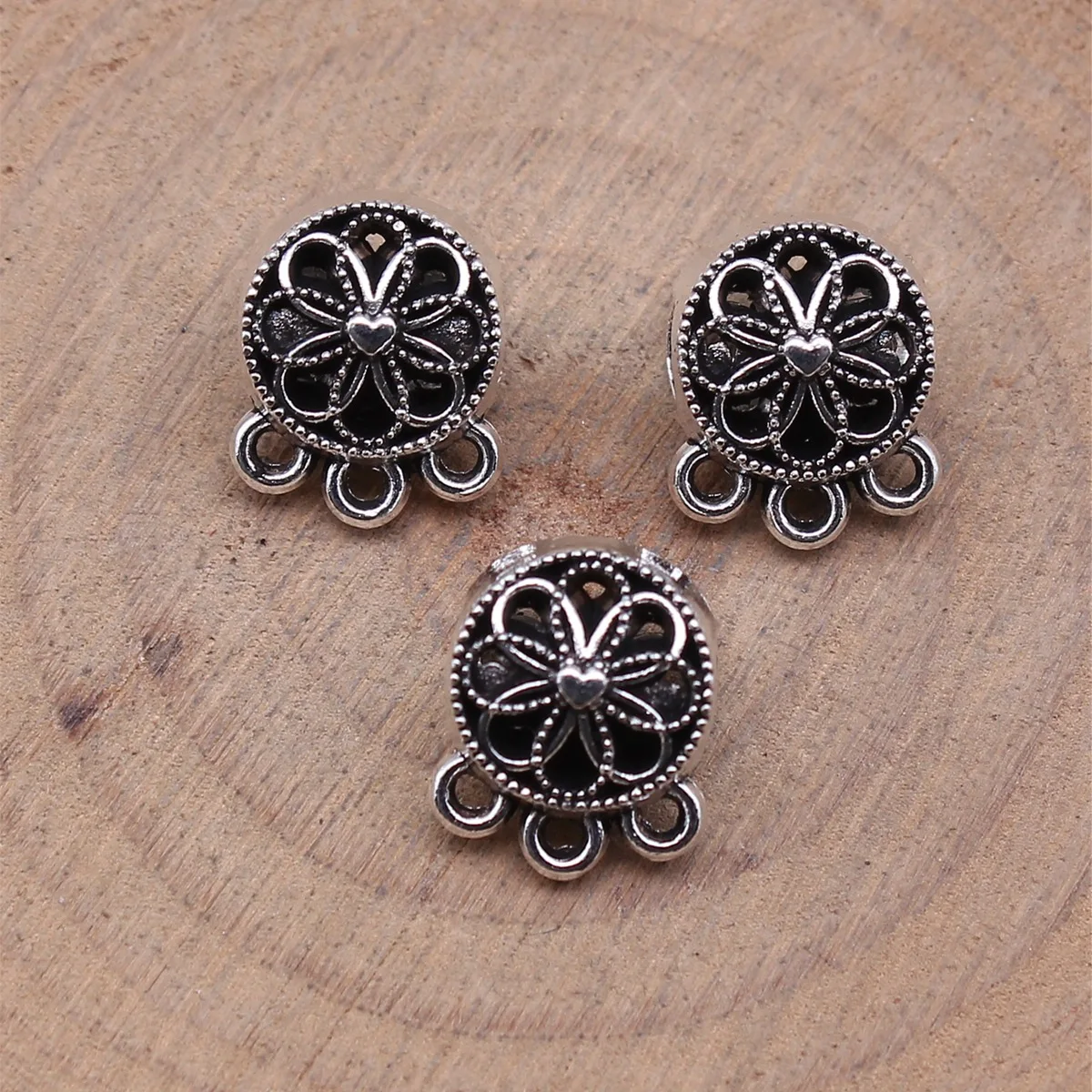 WYSIWYG 10pcs 12.5x10.1x7.6mm Antique Silver Color Dream Catcher Big Hole Bead Bails Beads Accessories For DIY Jewelry Making