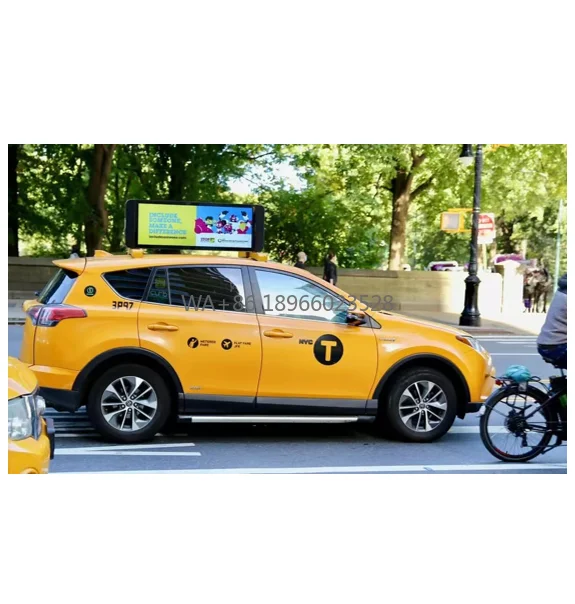 Hohe Helligkeit P2.5 LED-Außendisplay für Taxi-Oberteile, doppelseitig, mit Lichtsensor, 1106 x 408 x 141 mm Abmessungen