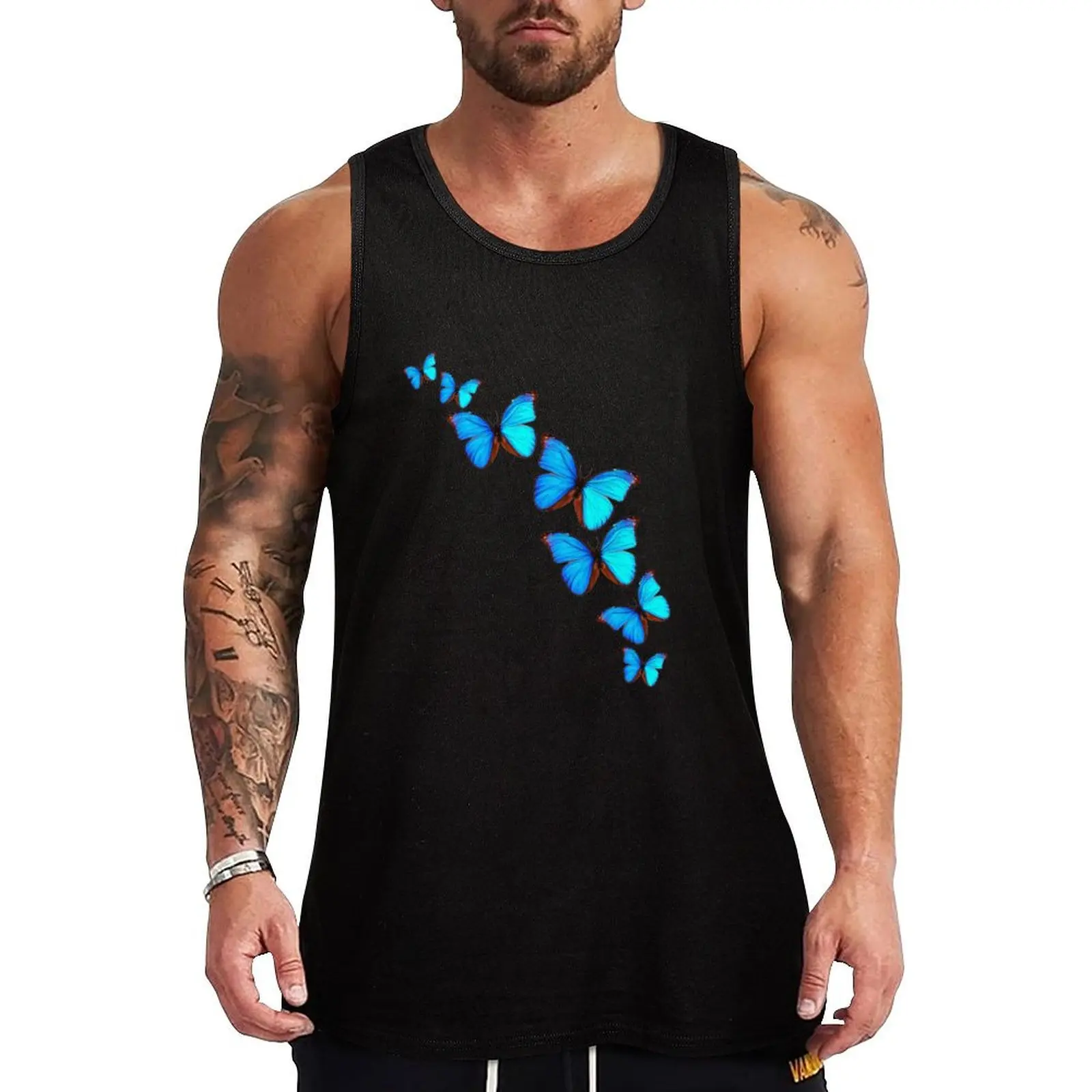 

A Kaleidoscope of Butterflies Tank Top Body man Gym t-shirt man running shirt underwear