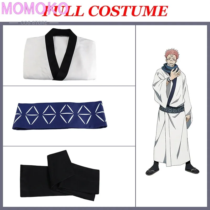 New 2025 Coatume Ryomen Sukuna Cosplay Wig Uniform Tattoo Stickers Halloween Party for Woman Man❤❤dd