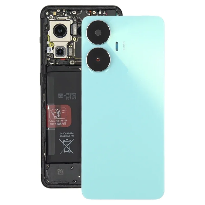 

Battery Back Cover for Realme C55 with Camera Lens Cover Phone Rear Housing Case Replacement