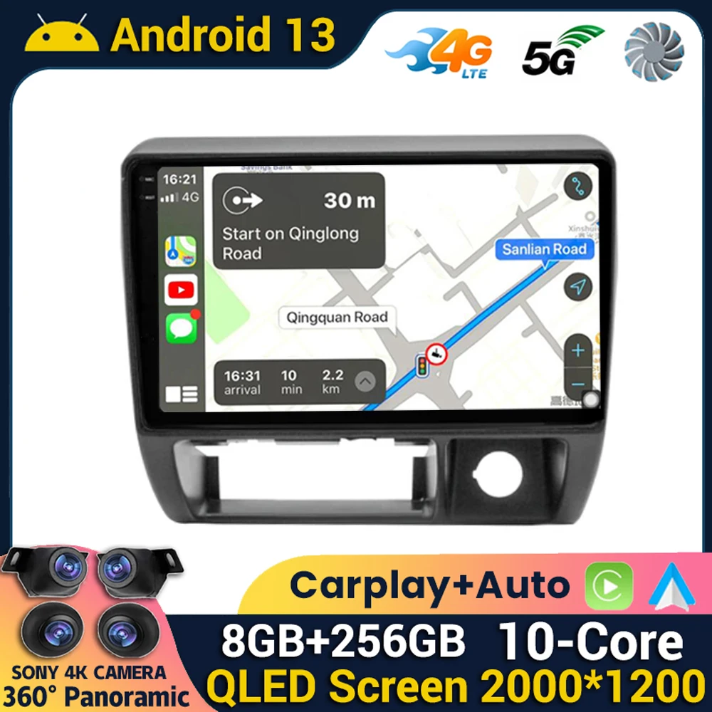 For Suzuki Jimny 1998 1999 2000 2001 2002 2003 2004 Car Radio Android 13 4G WIFI Player BT Carplay Android Auto GPS Navigation