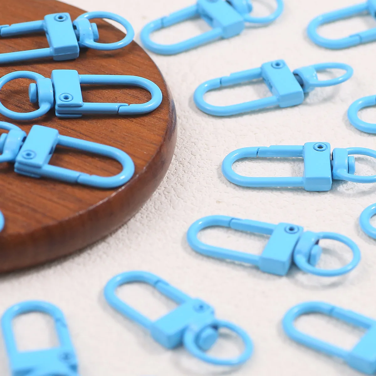 34mm Zinklegierung Türverschluss in Himmelblau für Handgemachten DIY-Schmuck, Taschen, Geldbörsen, Schlüsselanhänger und Zubehör