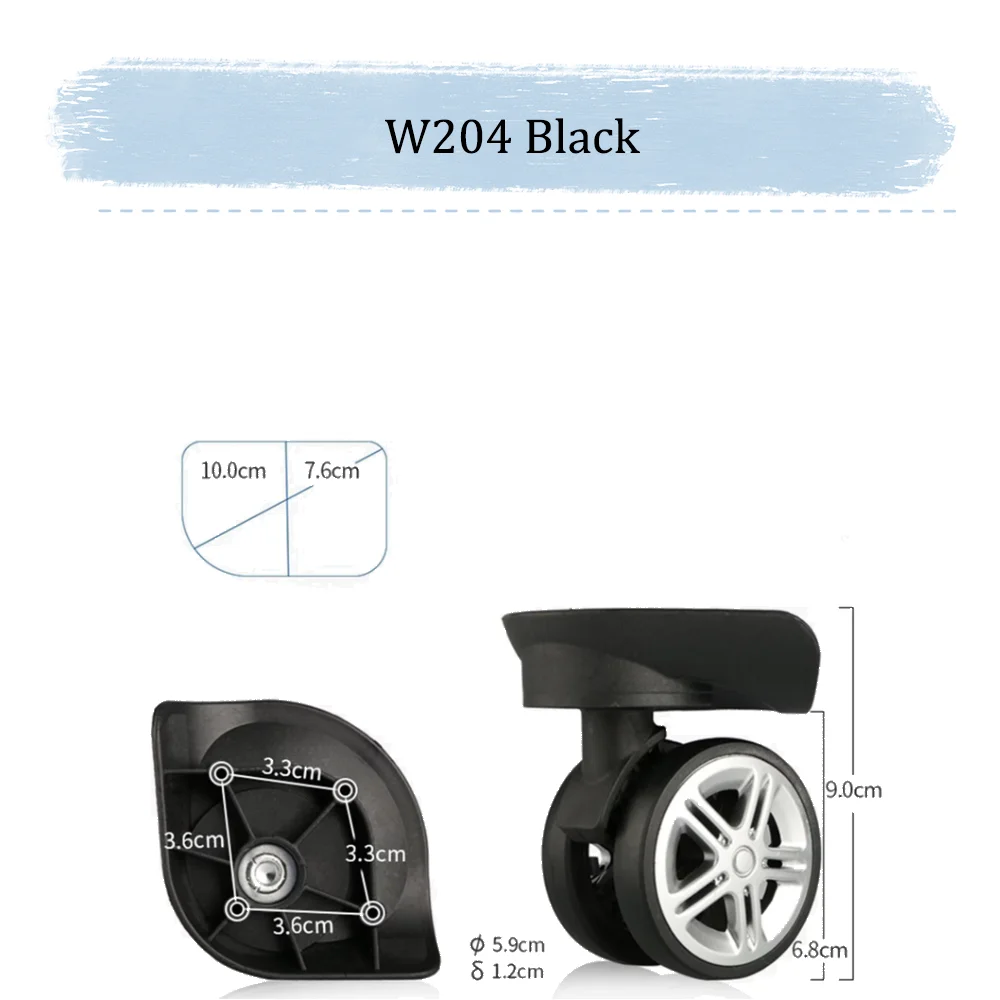 For Hongsheng W204 Universal Wheel Replacement Suitcase Rotating Smooth Silent Shock Absorbing Wheel Accessories Wheels Casters