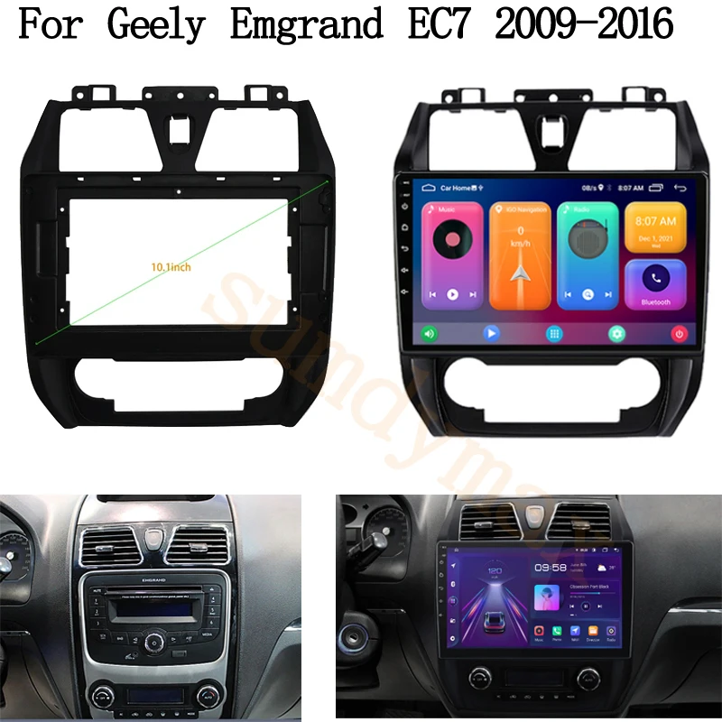 10.1 inch Car Radio Fascia for GEELY EMGRAND EC7  2012 2013 2014 2015 Special Dash Trim Kit Frame Panel Head Unit Car Refitting