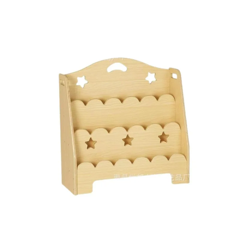 

Wooden multi-layer children's book shelf bookshelf household baby picture book fairy tale