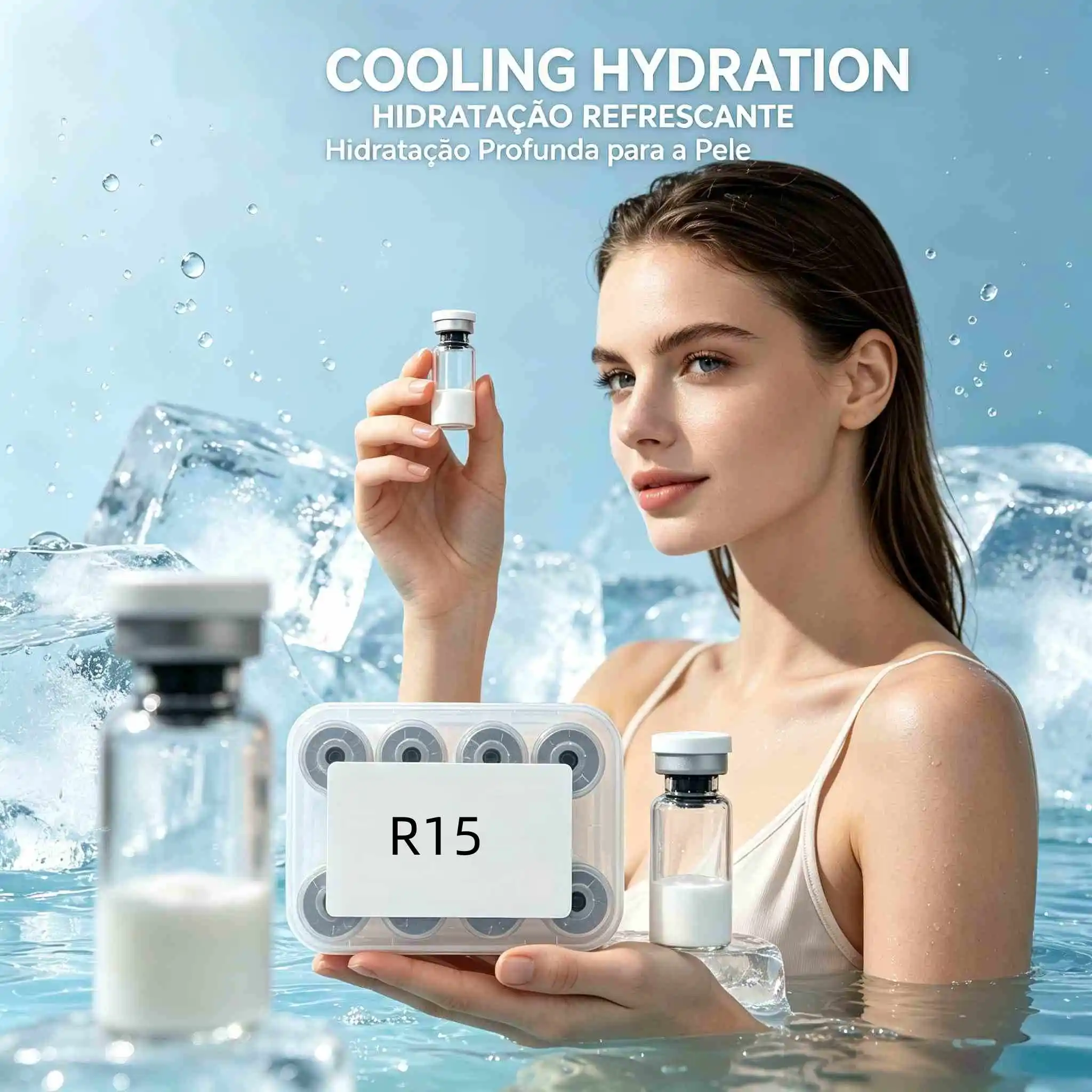 High Purity Lyophilized Powder Vials,Hydrating Facial Essence,Nourishing,Random Cap Colors,Date Subject to Actual Goods