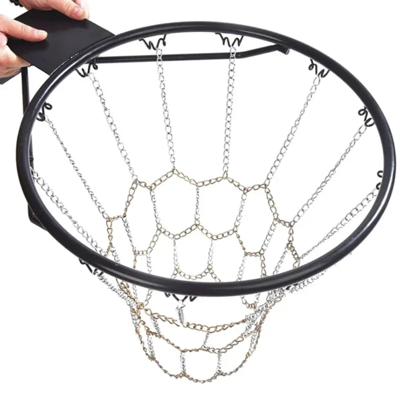 Outdoor-Basketball klassische Sport Stahl kette Basketball netz verzinkte Stahl kette langlebiges Basketball-Zielnetz