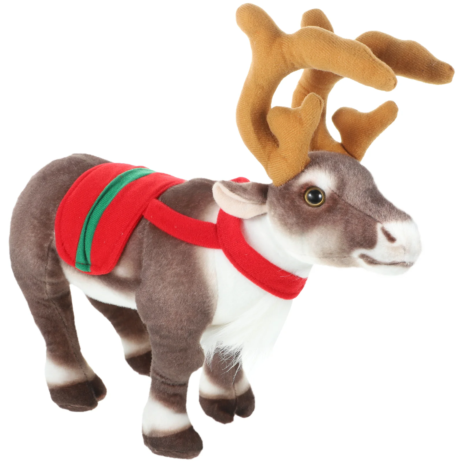 Scene Layout Christmas Plush Elk Decoration Deer Statue Reindeer Toy Pp Cotton Stuffed Animal