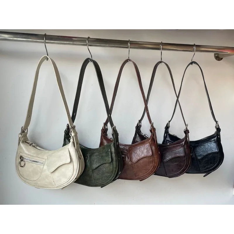 2024, zimowa torba bagietka w nowym stylu retro pod pachami, wszechstronna do pracy i dojazdรณw do pracy na jedno ramiฤ i crossbody