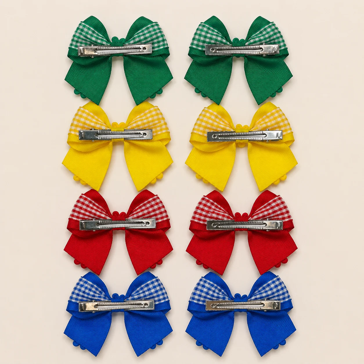 2Pcs/Pair Gingham Checkered Bo - Kids Education School recension och pris
