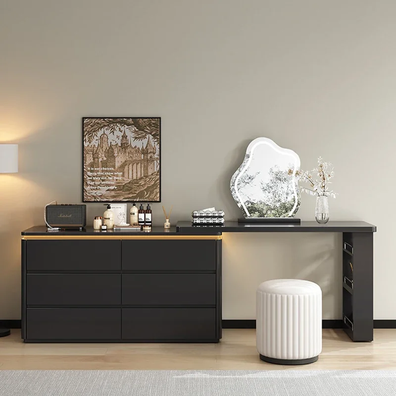 

Modern Storage Dressers Makeup Nordic Vintage Cabinet Dressers Vanity Tables Minimalist Bedroom Furniture Tocador Blanco TYDT