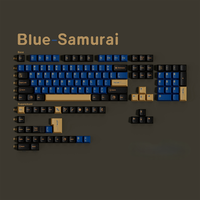 GMK Blue Samurai Cherry Keycap Set PBT 137 Keys Personalized Mixed Color for MX Switch 60/84/90/104/108 Mechanical Keyboards