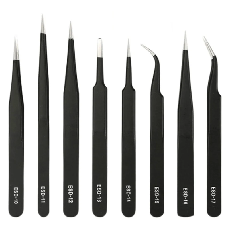 8Pcs Esd Tweezers P…