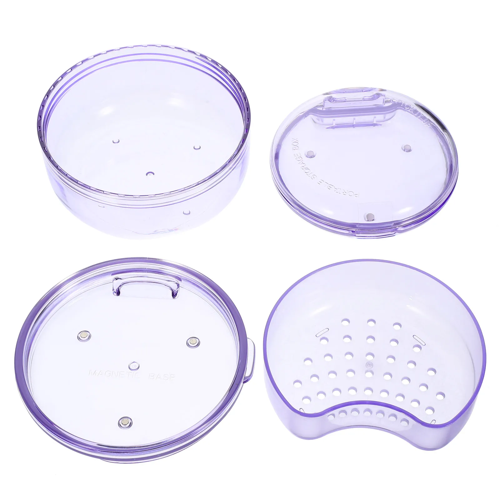 

Denture Case Portable Retainer Box Compact Lightweight Storage Solution Breathable Scratch Proof Safety Lock Design for Daily