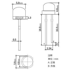 F5 LED-LED-LED-Hut, Kristalllampenperlen, Superheller großer Kernchip, Lichtdioden, DIY, Weiß, 6-7lm, 5 mm, 50 PCS-Lichter 12 Hauptverkauf Luminaria natürlicher Stroh - №8