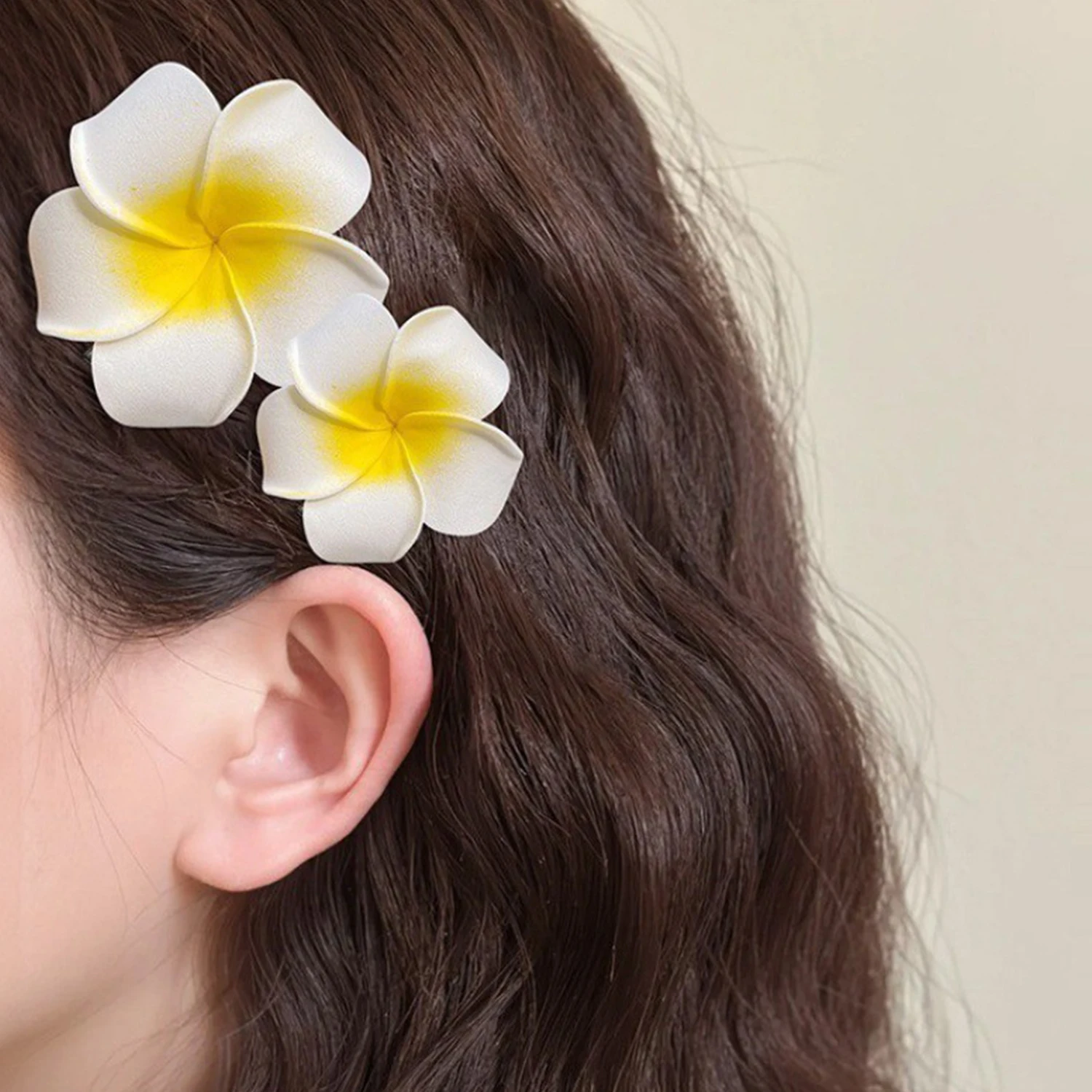 1Pcs Plumeria Flower Hair Clips for Women Girls Hairpins Egg Flower Barrette Hawaiian Wedding Party Bag Hat Accessories