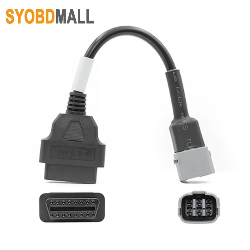 6Pin To OBD2 16 Pin Adapter for Suzuki 6 Pin Plug Cable Diagnostic Cable for Suzuki GSX‑R 1000/1000R/125 OBD Motorcycle Cable