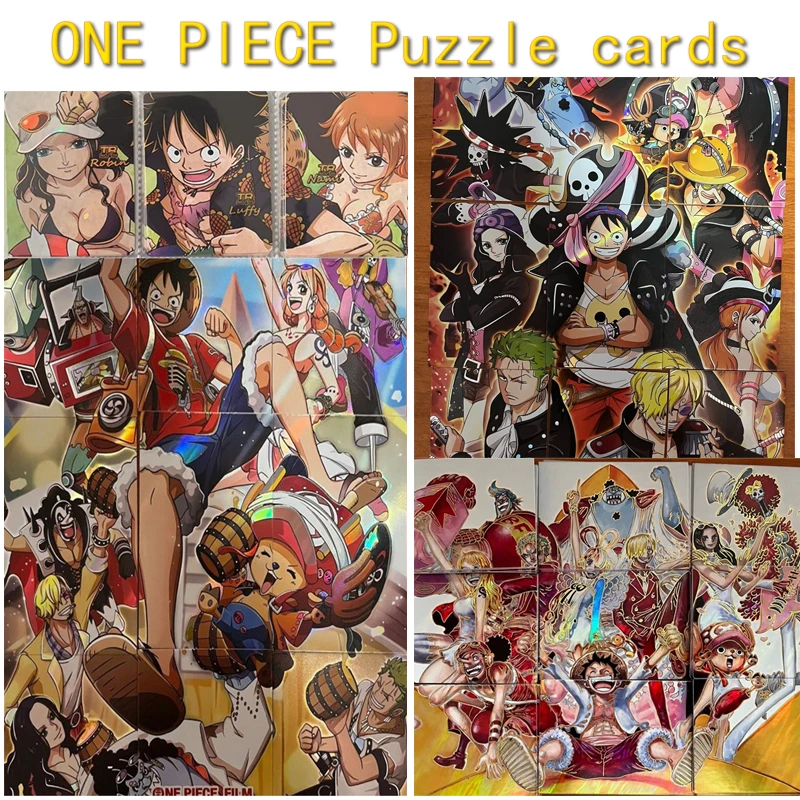 

One Piece Puzzle Cards Monkey D Luffy Roronoa Zoro Nico Robin Nami Usopp Game Collection Children's Toys Birthday Gifts