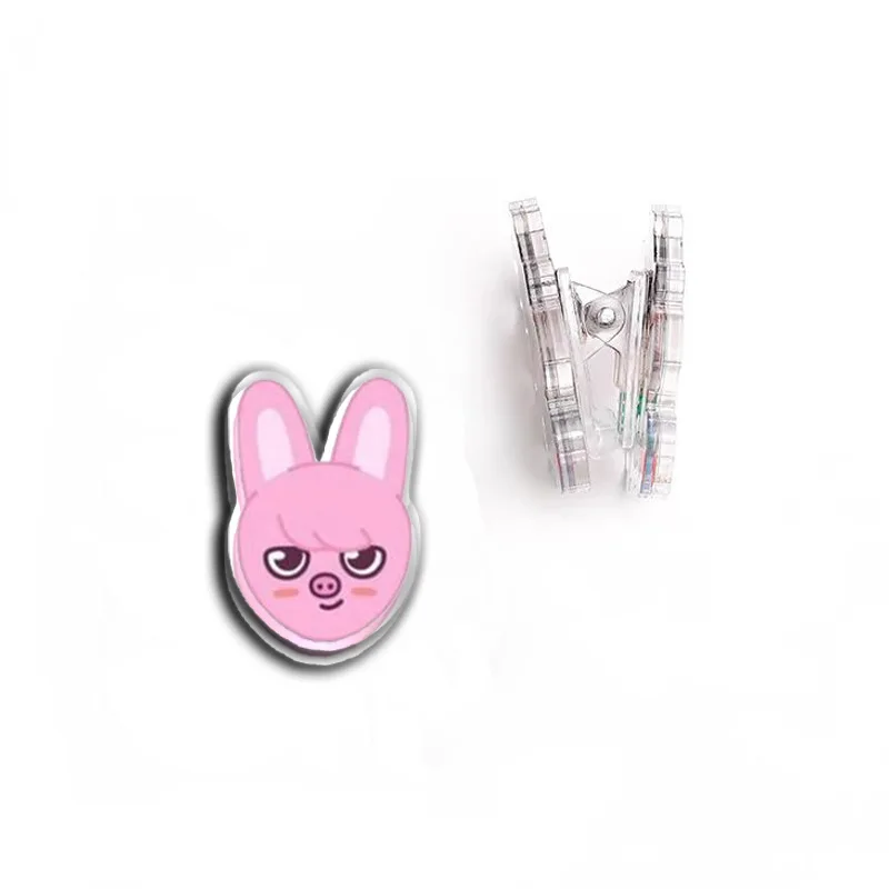 2025 Latest SKZOO Acrylic PP Clip Creative Cartoon Anime Star Cartoon Stationery Clip