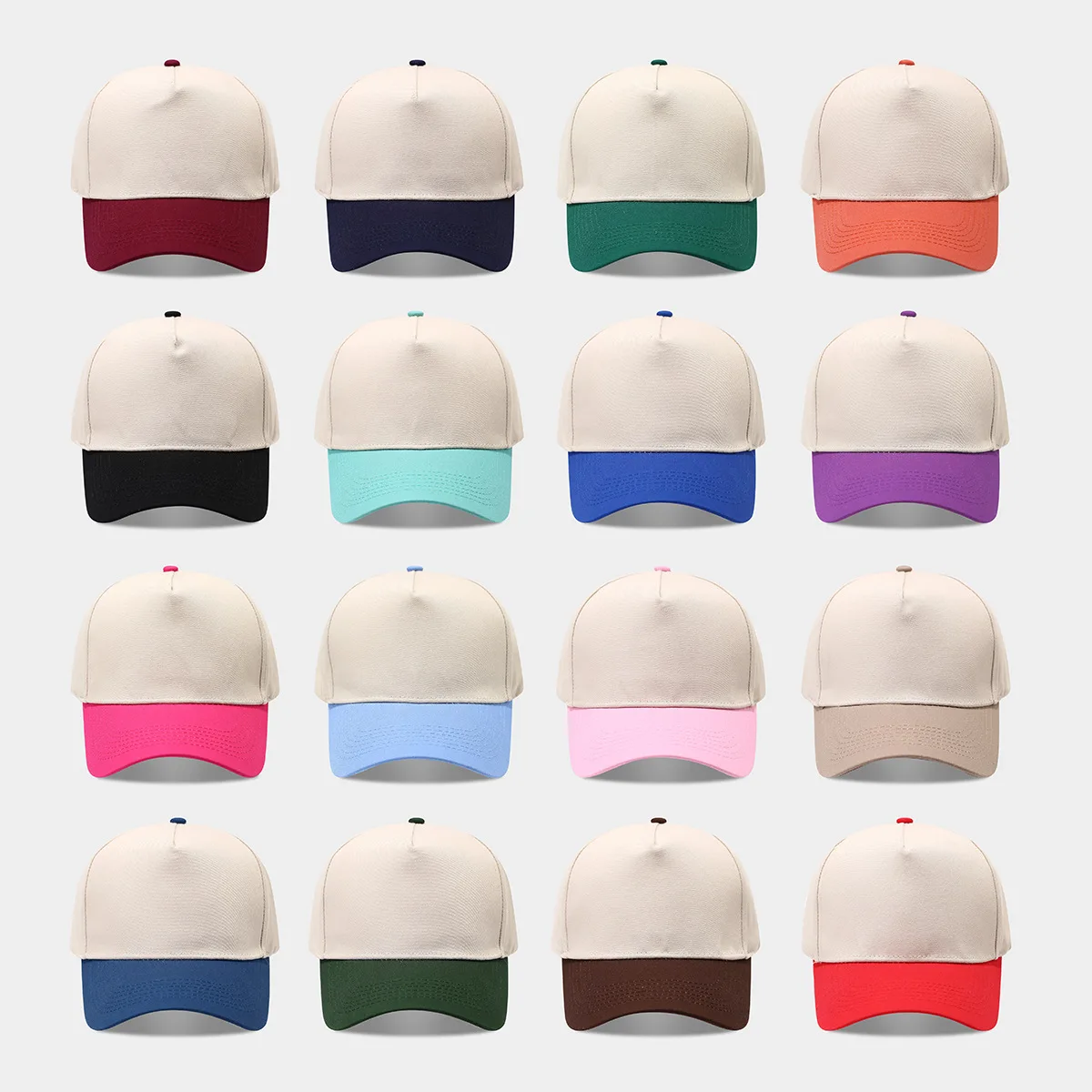 Nueva gorra de béisbol de cinco paneles bloqueada en Color para mujer, sombrero de sol informal y a la moda para hombres, gorra de conductor de camión, moderna y versátil