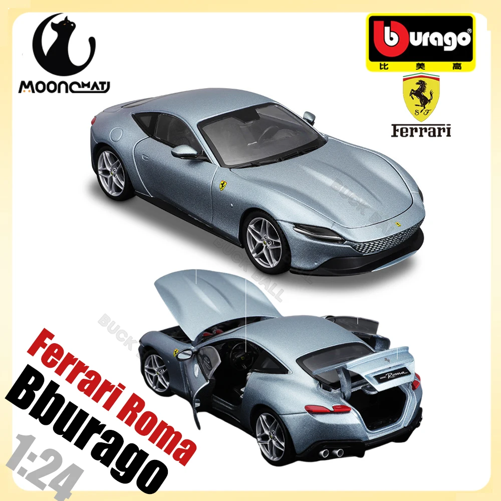 

1:24 Bburago Ferrari Roma Model Alloy Car Die Cast Collection FERRARI Sports Car Luxury Vehicle Ornament Boy Birthday Gift