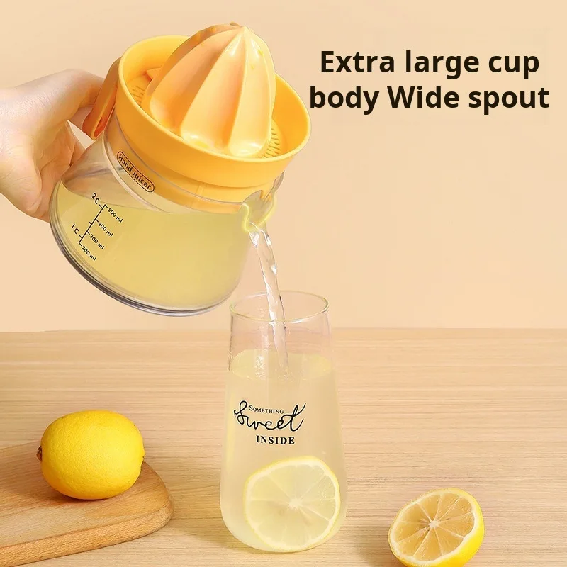 Convenient manual juicer Multi-functional household small orange lemon clip Manual rotary juicer god Fruit pomace separator