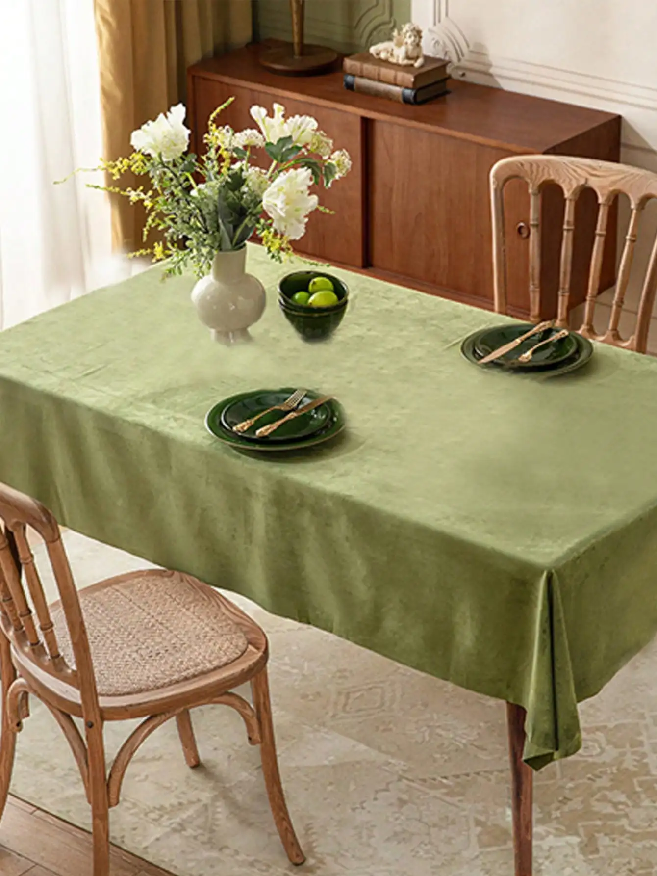 1Pcs Minimalist Solid Color Tablecloth – Modern Elegant Table Cover for Dining, Hotel, Restaurant, Kitchen