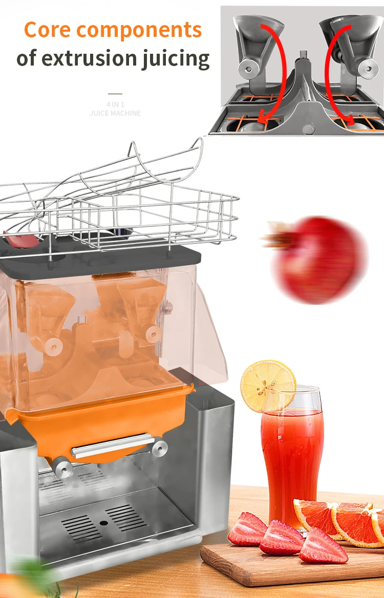 عصارة برتقال تجارية من الفولاذ المقاوم للصدأ ماكينة صنع العصير الأوتوماتيكية ماكينة صنع العصير الصناعية عصارة برتقال كهربائية