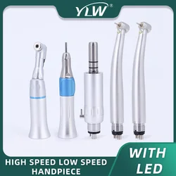 LED Dental Handpiece High Speed and Low Speed 2/4 Hole High Rotation Pen Turbine Water Spray Ceramic Bearings E Generator