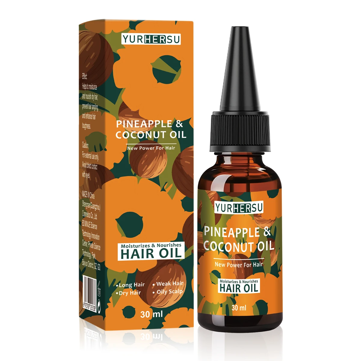 Pineapple Coconut Hair Care Essential Oil Anti-frizz Growth Hairs Smooth Serum Hair Oil Anti Hairs Loss Treatments Hair Beauty