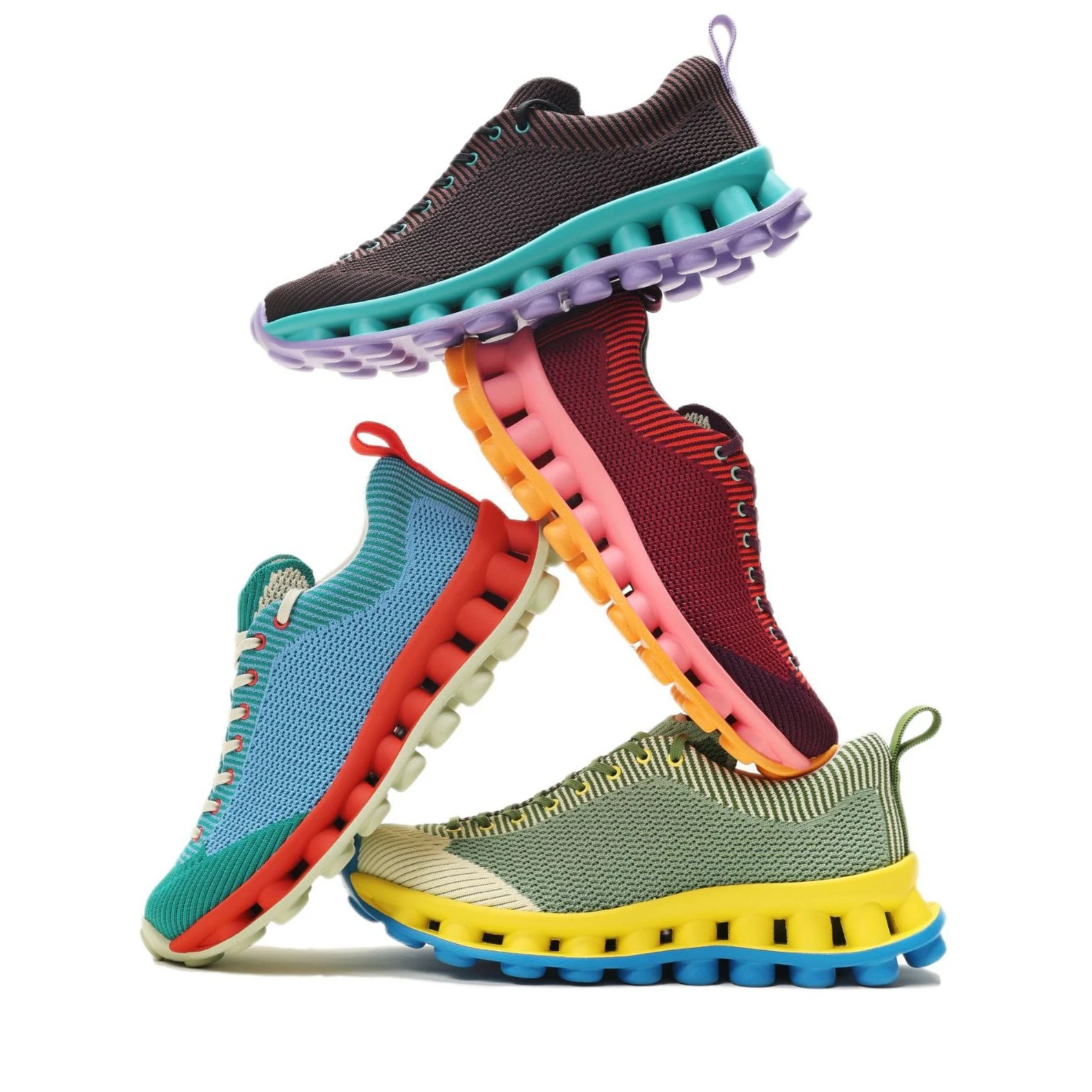 Spring Shoes for Women Chunky Sneakers Breathable Knit Casual Sport Shoes Girl Comfortable Walking Shoes