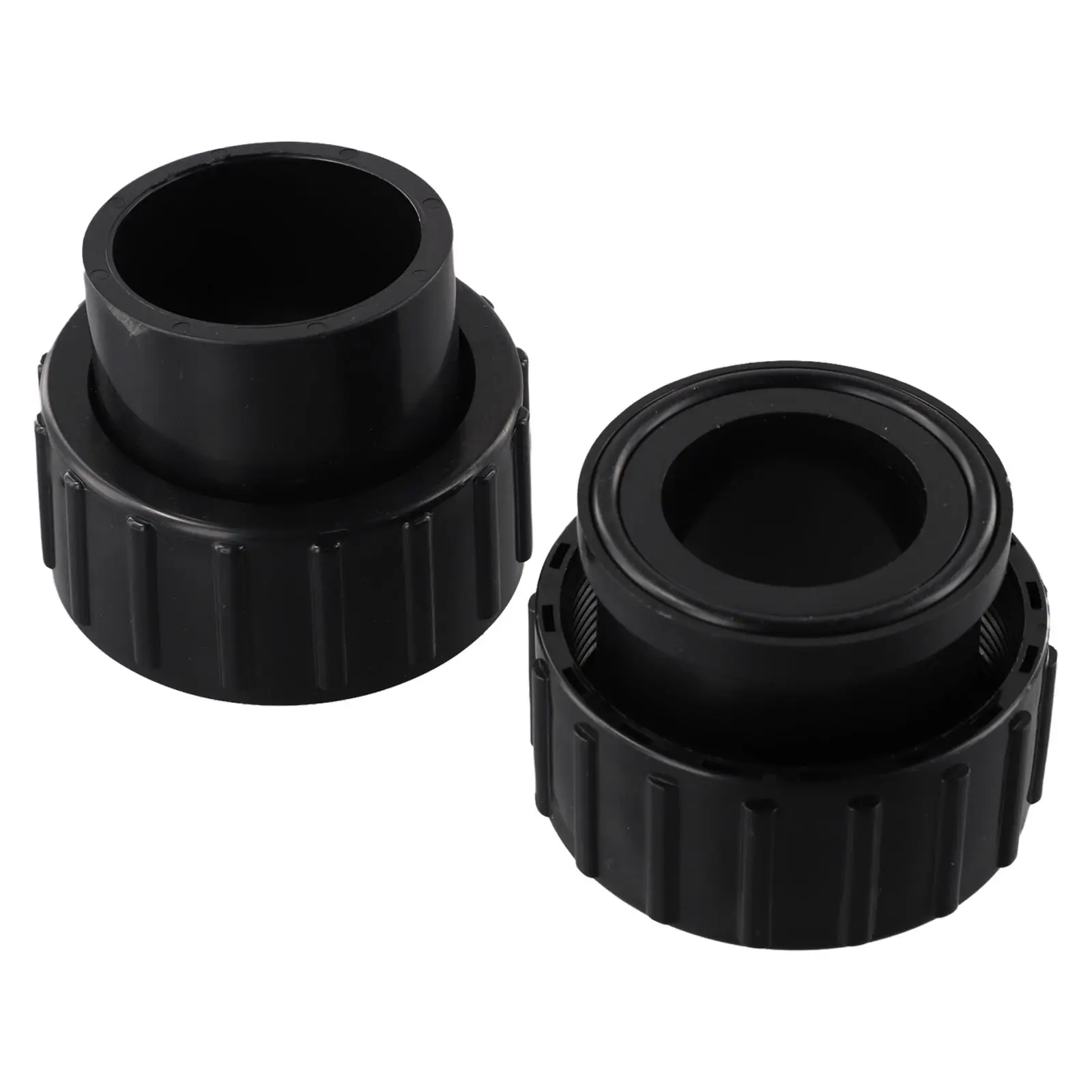 Nuevos conectores prácticos de alta calidad, 2 uds., negro, fácil instalación, reemplazo de PVC para piscina enterrada Superflo