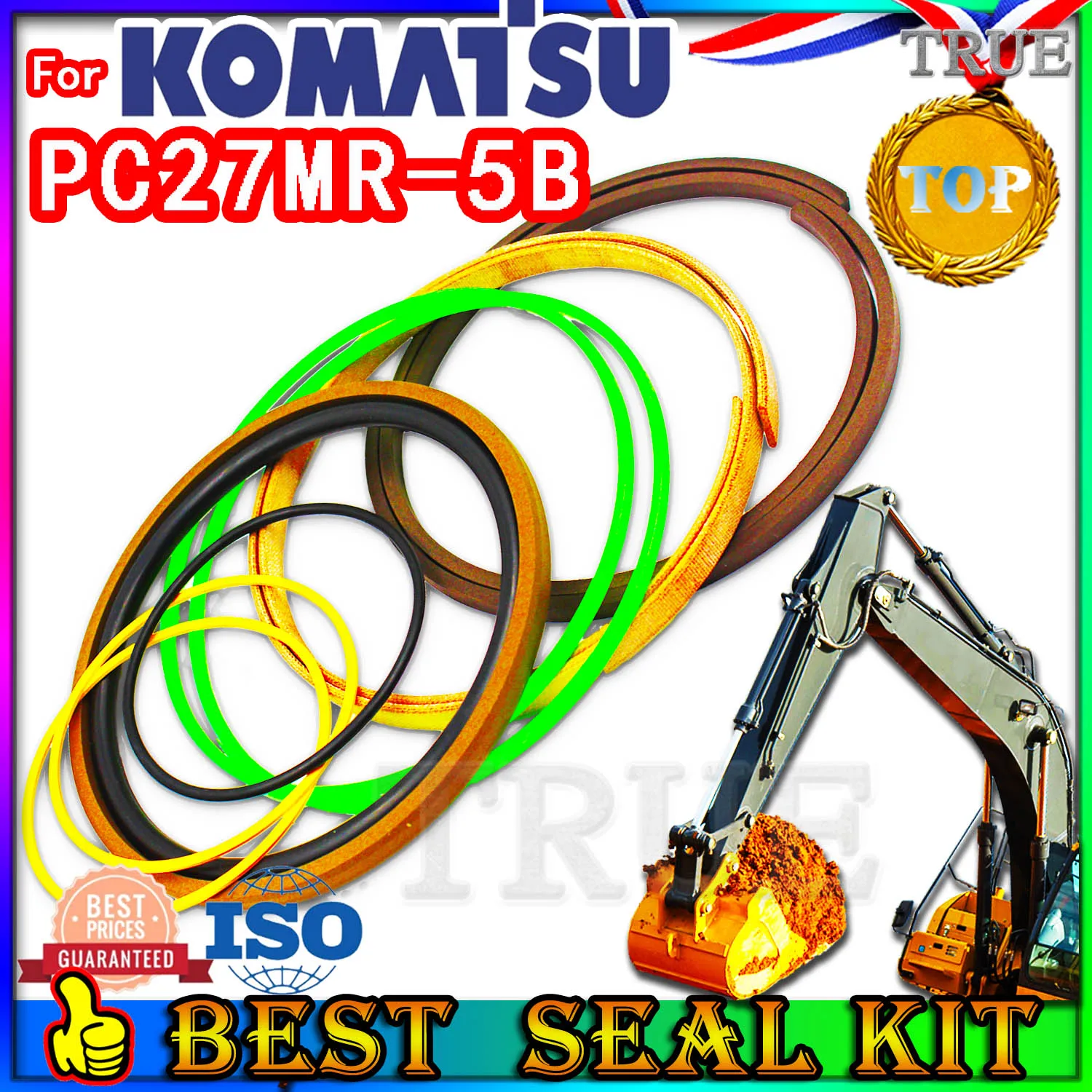 

For KOMATSU PC27MR-5B Oil Seal Repair Kit Boom Arm Bucket Excavator Hydraulic Cylinder PC27MR 5B STICK adjuster POSITIONING type