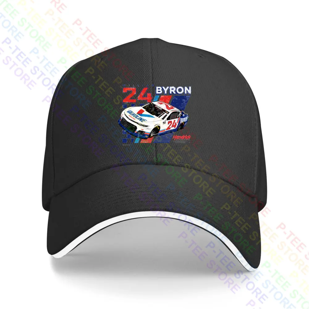 2021 #24 William Byron“ Valvoline Darlington Throwback“T-Large Sd Ship Baseball Cap Snapback Caps Knitted Bucket Hat