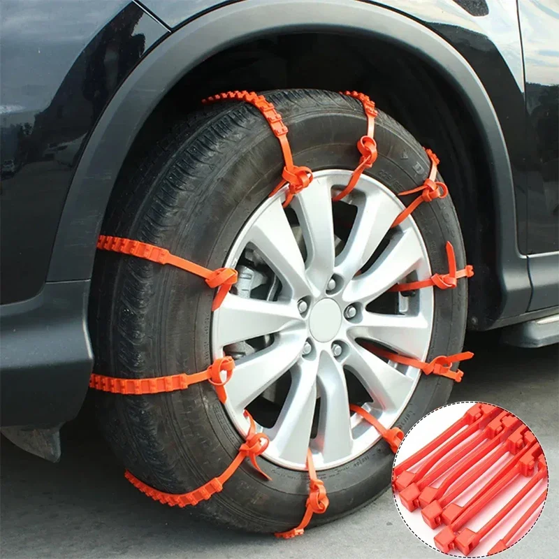 Car tires snow anti-skid chains, plastic cow tendon, thickened SUV , off-road small car tires, universal winter anti-skid strips