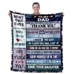 Daughter's Christmas and Birthday Gift Blanket for Dad thin blanket  picnic blanket  grinch  blankets for beds  blanket