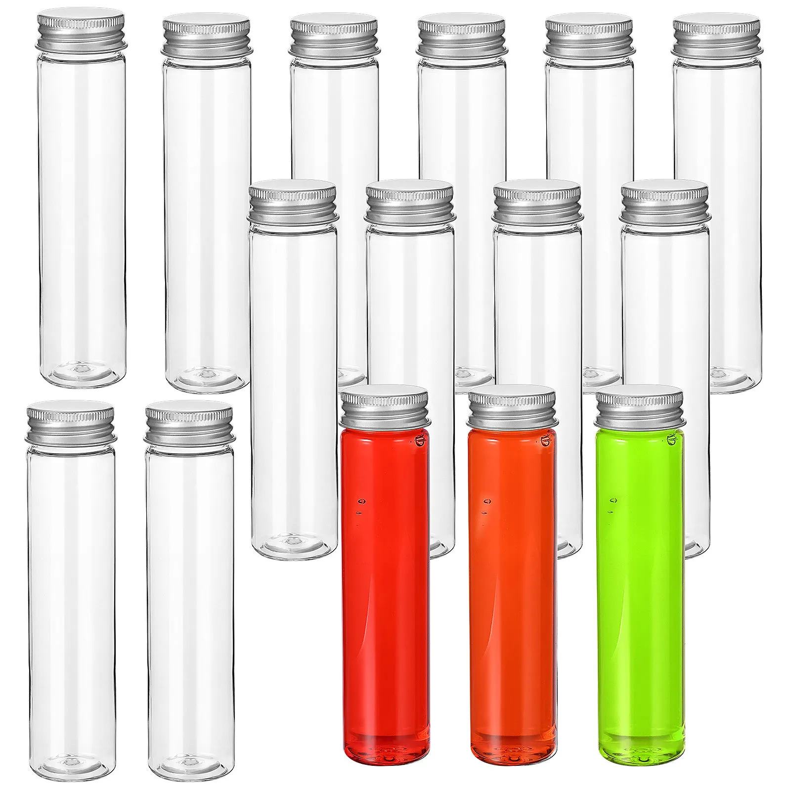 

15Pcs Flat Bottom Clear Tubes Screw Cap Leakproof Lotion Travel Containers Multipurpose 110ml