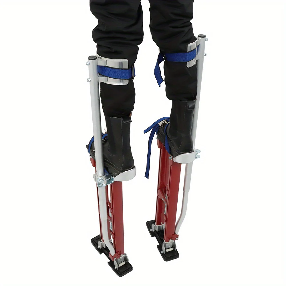 1 пара 24-40-дюймовых ходулей для гипсокартона, ходули из алюминиевого сплава с регулируемой высотой, красные для покраски, обклеивание художников