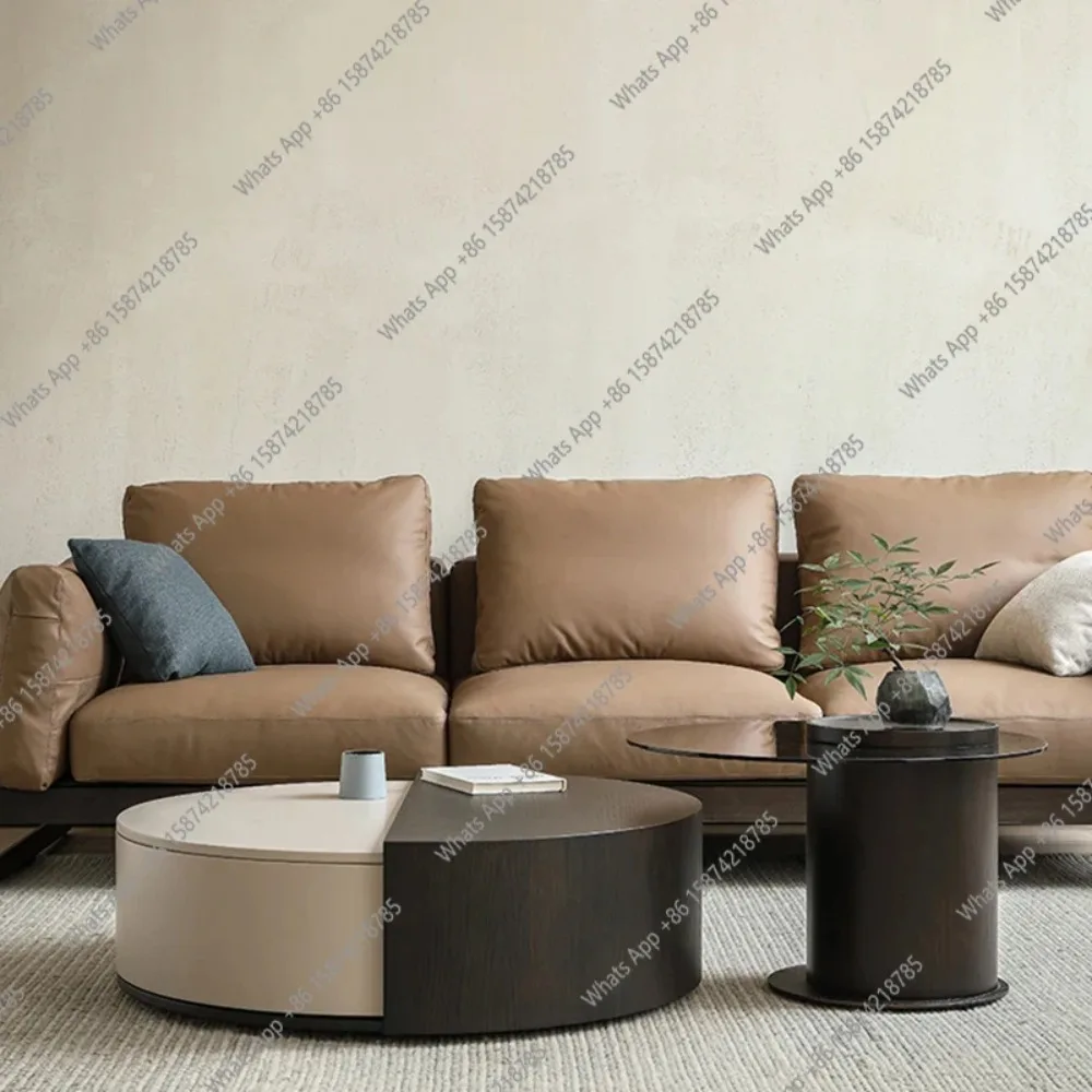 Mesas de centro modernas minimalistas, mesas de centro minimalistas de madera para sala de estar, muebles de salón italianos de diseño nórdico