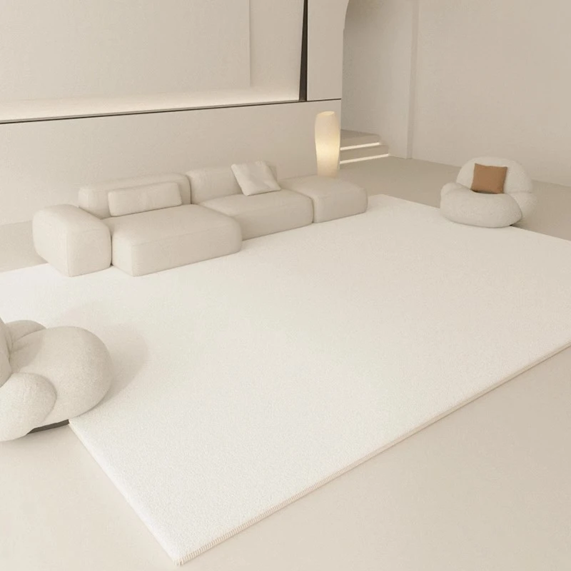 

Cream style living room carpet, imitation cashmere full floor mat, high-end coffee table blanket, bedroom bedside blanket