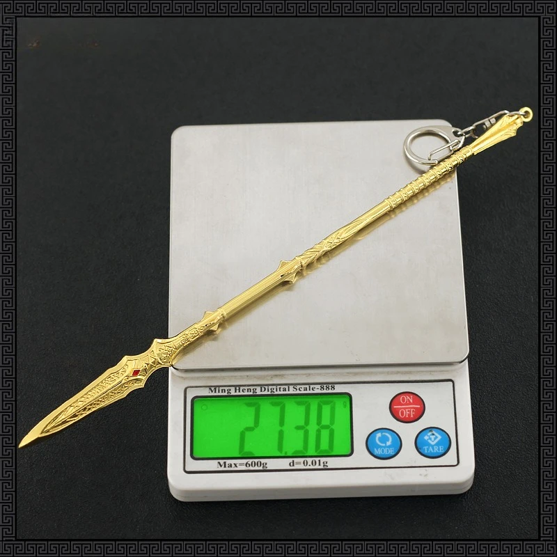 22 cm/8,66 pouces dieu de la guerre jeu périphériques Quintus Depnir lance épée accessoires mythologie nordique métal Lance armes artisanat ornement jouet