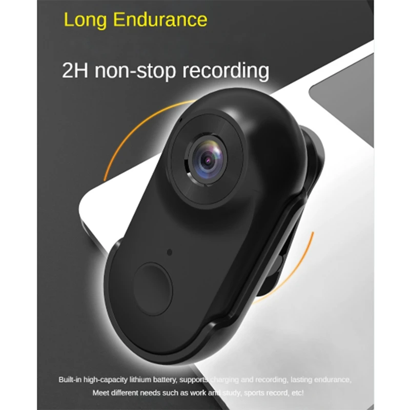 Caméra de sport de pouce WiFi 2MP, enregistreur de caméra HD 1080P magnétique, adapté à l'équitation en plein air, à la randonnée