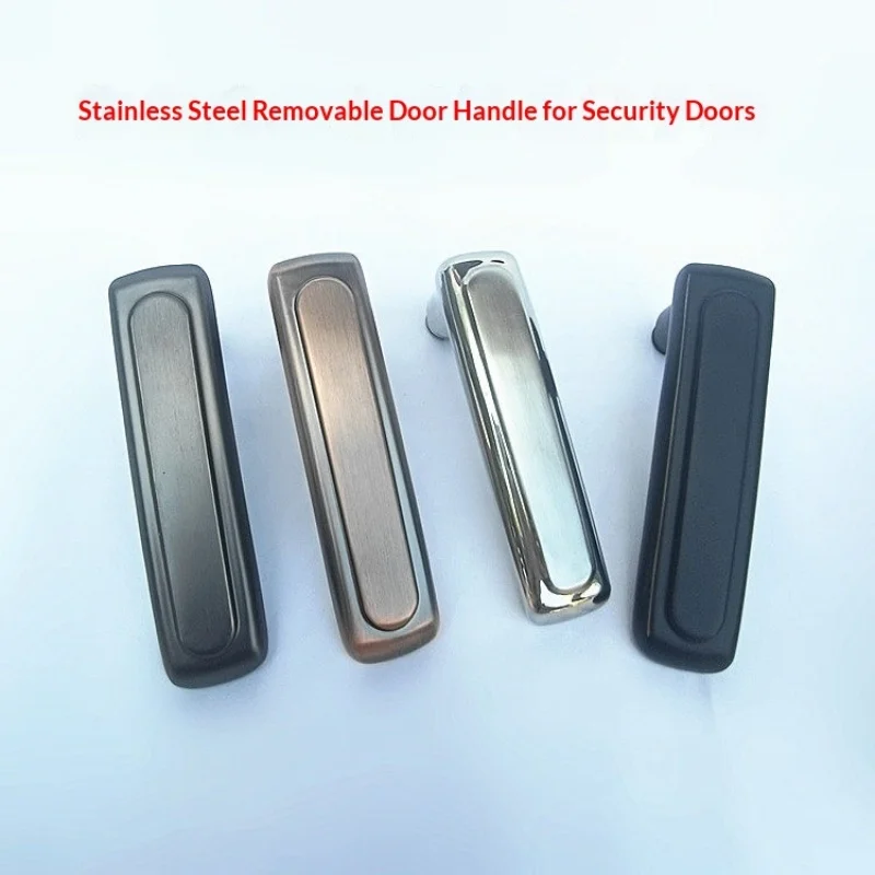 Stainless Steel Red-Gray Multifunction Handle Door Lock Accessory Raised Groove Handle Movable Version Up-Down Press Handle