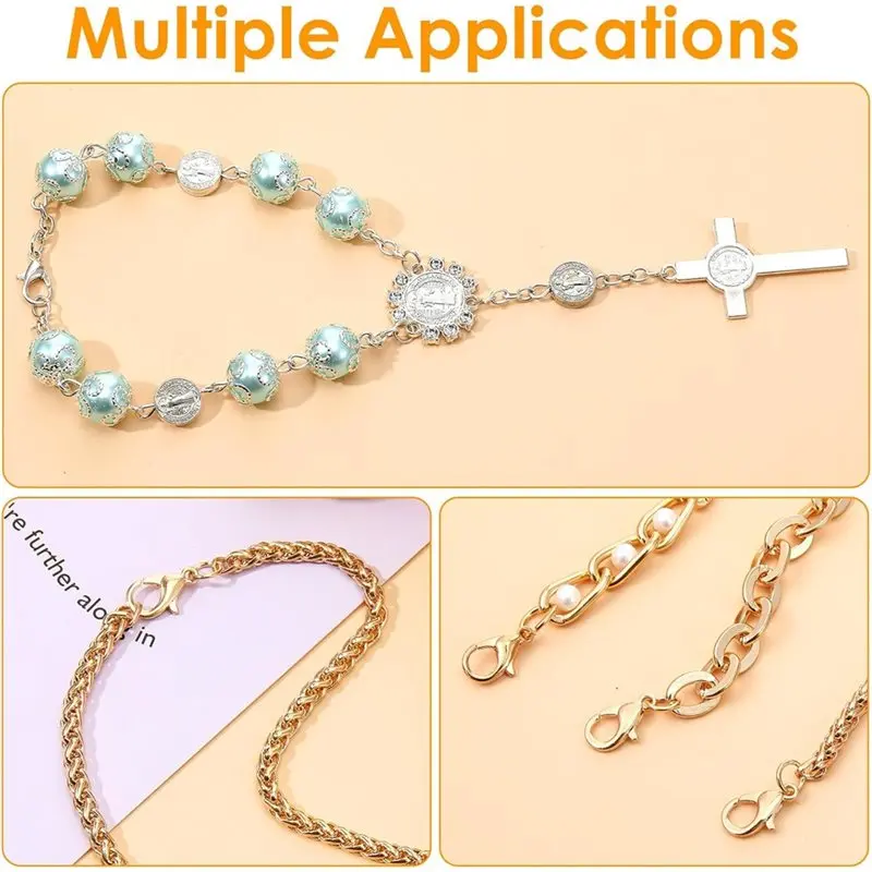 A01F-Lobster Claw Clasps And Open Jump Rings(1000 Pieces) With Nose Pliers- For DIY Jewelry Making Necklaces And Closures Set