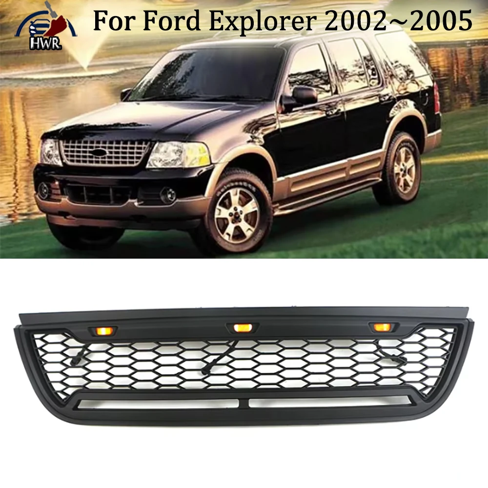 

Front Bumper Grilles Cover Car Guard Grid For Ford Explorer 2002 2003 2004 2005 Offroad Bodykit Parts Replace Original Grille