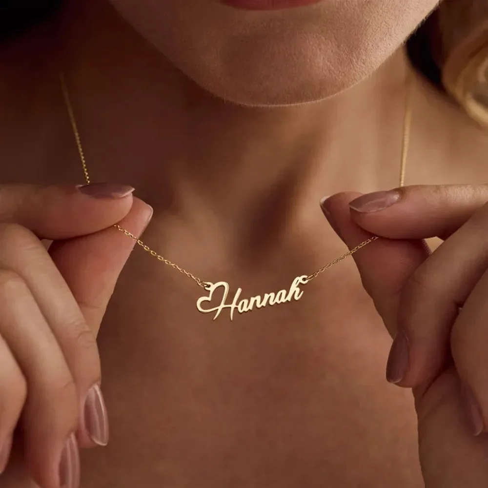 

Ожерелье с сердечком на заказ для женщин, персонализированные изящные ювелирные изделия в стиле минимализм, покрытие 18-каратного золота, детский подарок на день рождения для нее