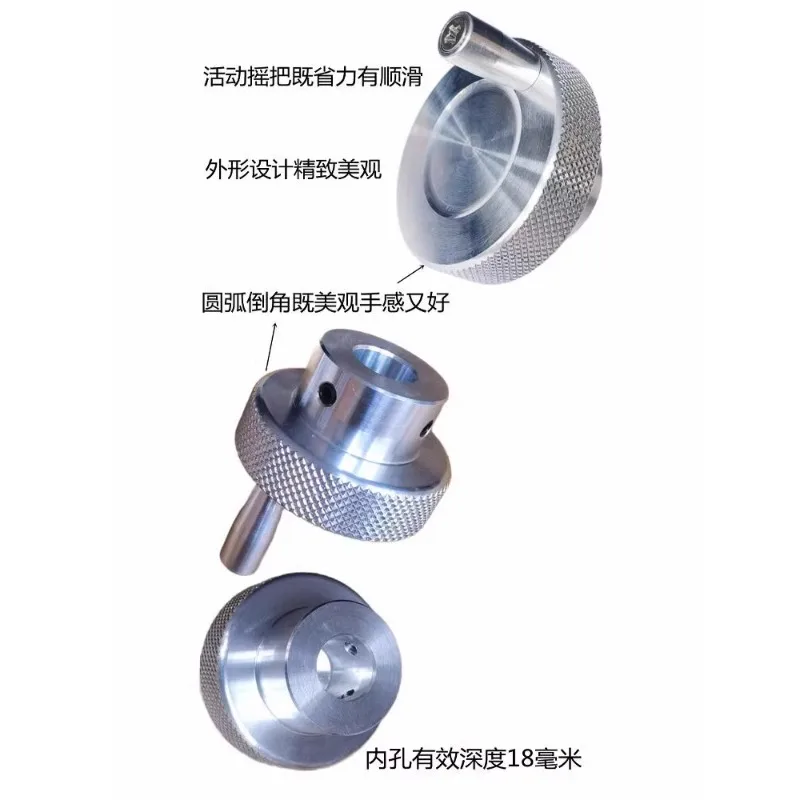 

CNC Knurled Sliding Table Screw Rod Handwheel, 5-12mm Rotating Position Crank Handle